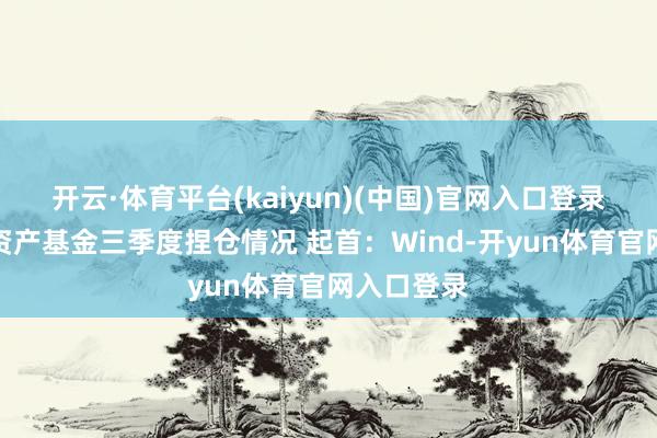 开云·体育平台(kaiyun)(中国)官网入口登录中东主权资产基金三季度捏仓情况 起首：Wind-开yun体育官网入口登录