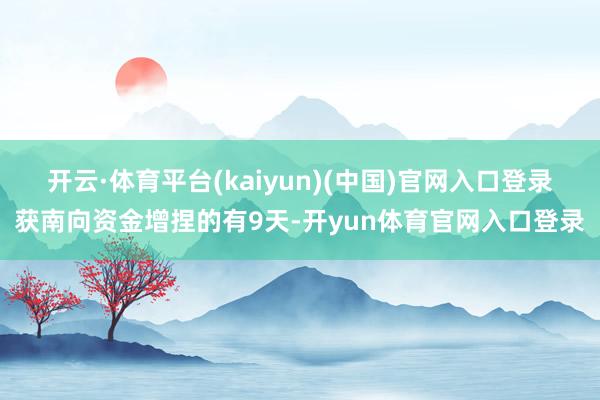 开云·体育平台(kaiyun)(中国)官网入口登录获南向资金增捏的有9天-开yun体育官网入口登录
