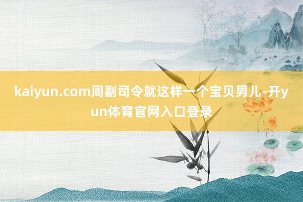 kaiyun.com周副司令就这样一个宝贝男儿-开yun体育官网入口登录