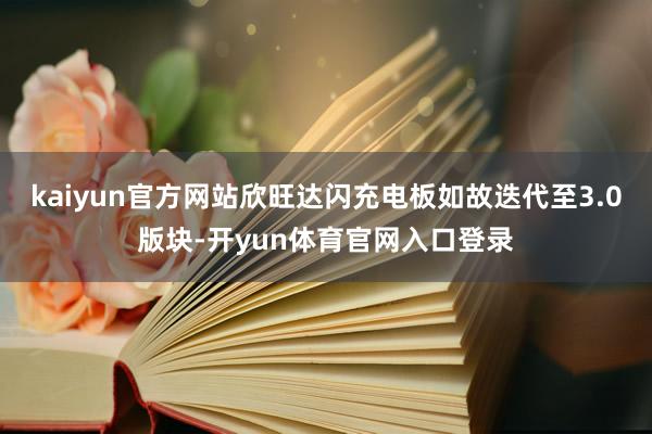 kaiyun官方网站欣旺达闪充电板如故迭代至3.0版块-开yun体育官网入口登录