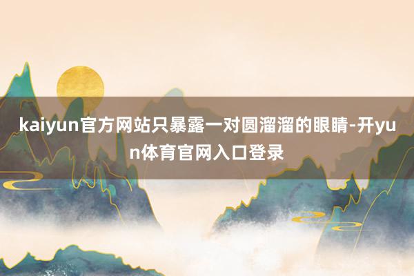 kaiyun官方网站只暴露一对圆溜溜的眼睛-开yun体育官网入口登录