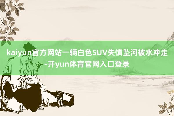 kaiyun官方网站一辆白色SUV失慎坠河被水冲走-开yun体育官网入口登录