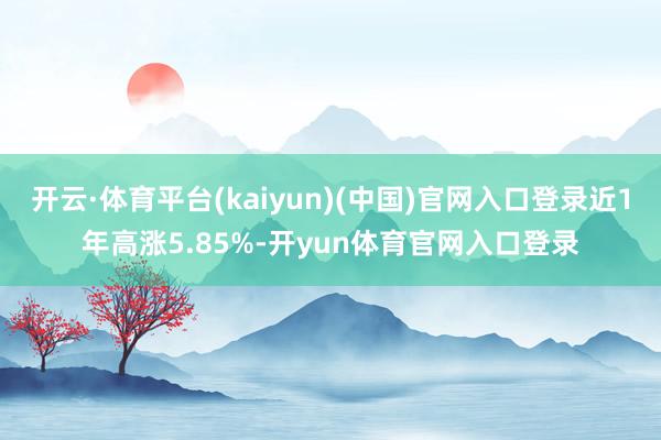 开云·体育平台(kaiyun)(中国)官网入口登录近1年高涨5.85%-开yun体育官网入口登录