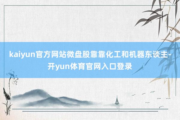 kaiyun官方网站微盘股靠靠化工和机器东谈主-开yun体育官网入口登录